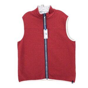NWT SOUTHERN TIDE Ridgepoint Reversible Vest Heather Mineral Red M L XL XXL